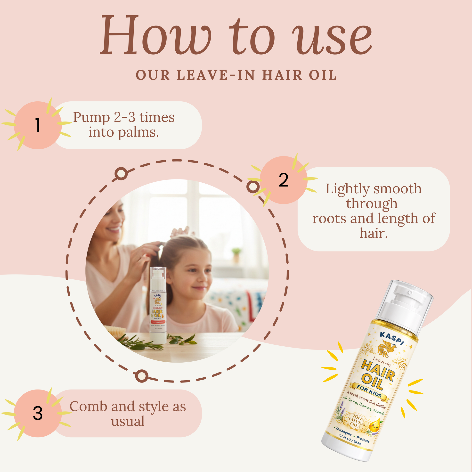 Leave-In Hair Oil For Kids - Two Pack