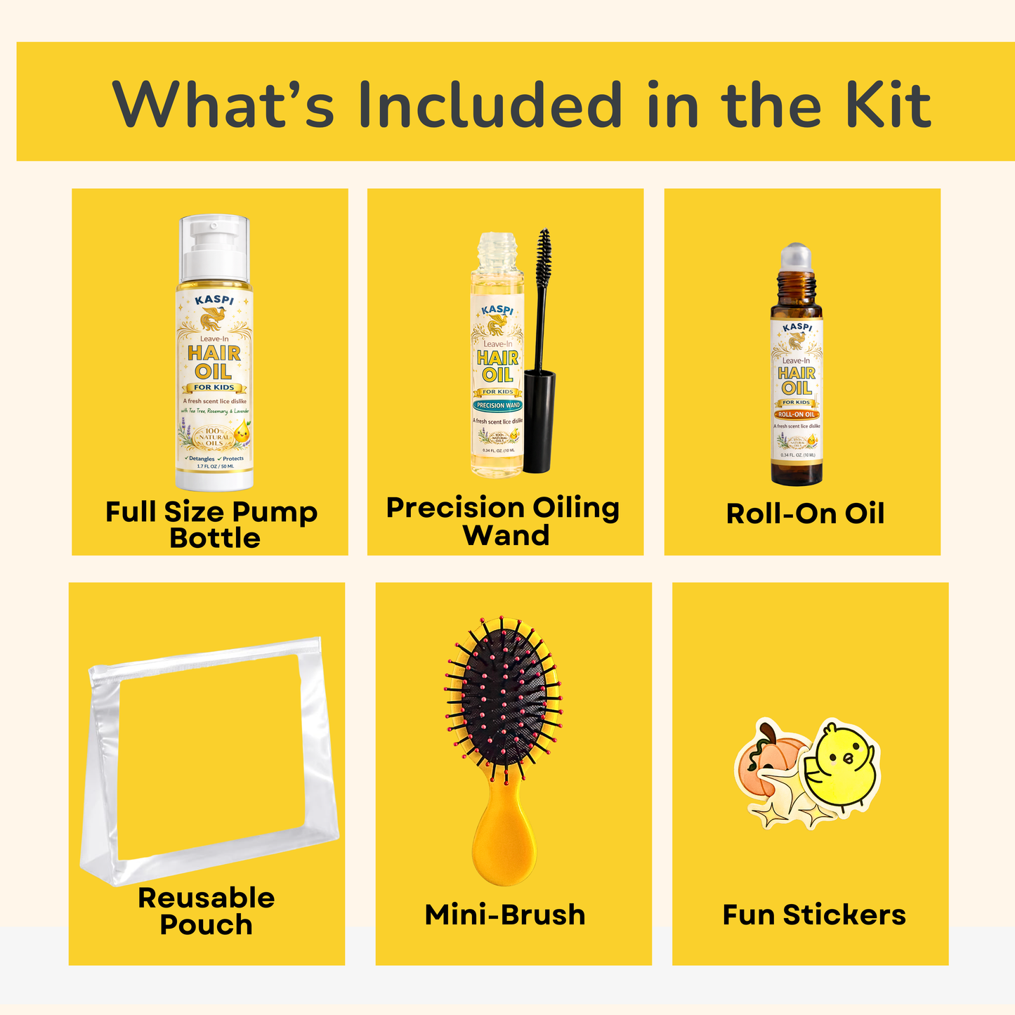 Leave-In Hair Oil Kit For Kids