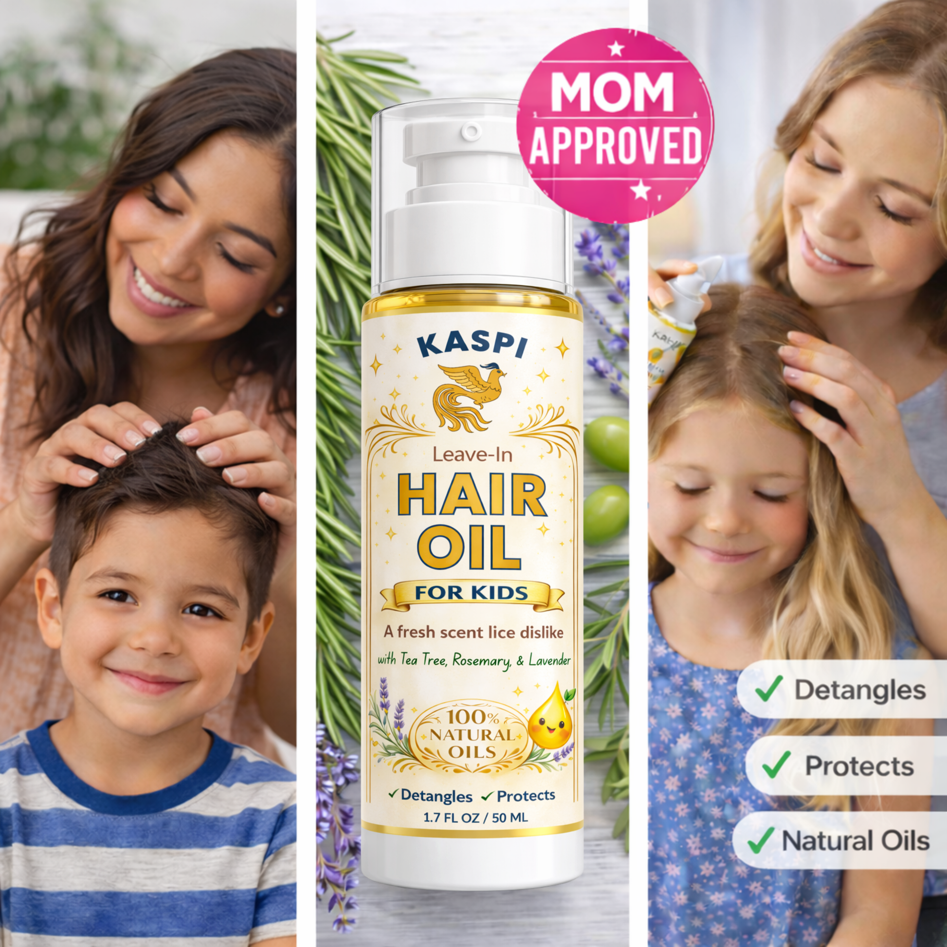 Leave-In Hair Oil For Kids - Two Pack